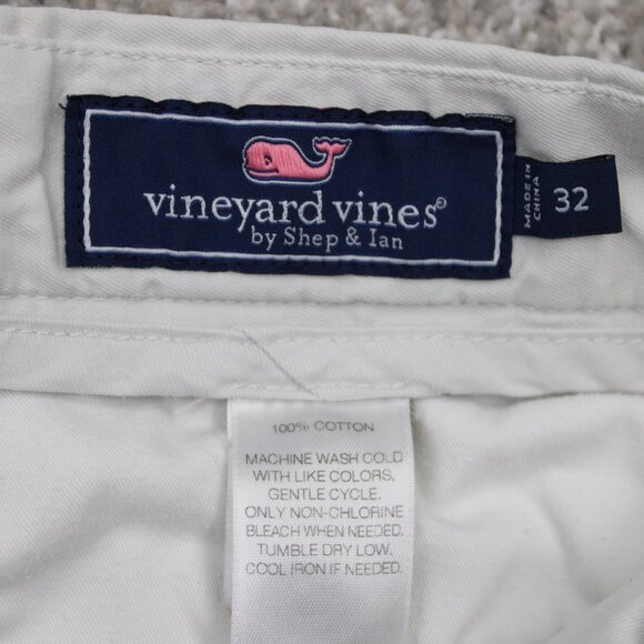 Vineyard Vines Breaker AOP Shorts Mens 32 Beige US Flag Whale All Over Print - Picture 11 of 14